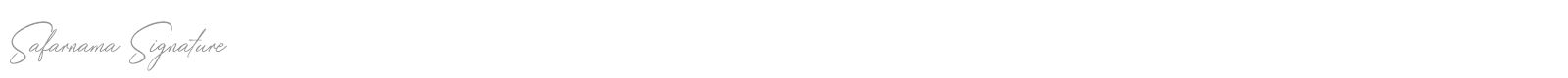 Safarnama Signature font preview